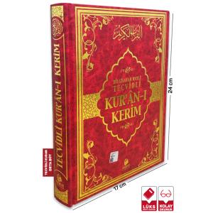 Tecvidli Kuran-ı Kerim Orta Boy Kırmızı Renk