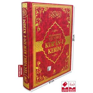 Tecvidli Kuran-ı Kerim Rahle Boy Kırmızı