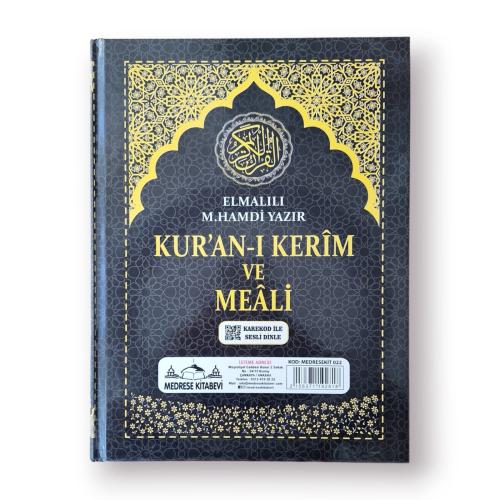 Cami Boy Kuranı Kerim Türkçe Meali Kuşe Sıvama Siyah Renk (Cami Boy)
