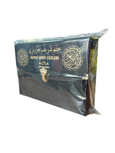 Rahle Boy 30 Hatim Cüzü Deri Siyah